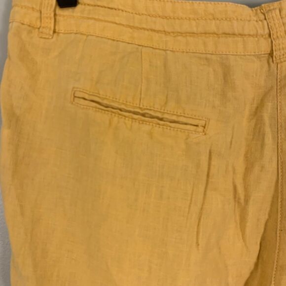 Atmosphere yellow 100% linen shorts UK size 12 - Picture 6 of 8